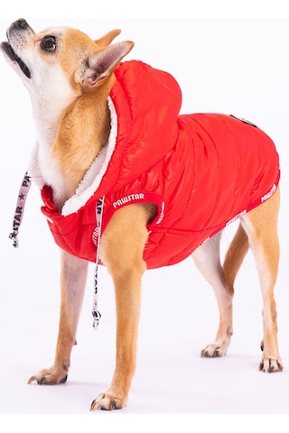 Pawstar Kırmızı Railway Anorak Yelek Köpek Yeleği