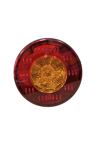 12v Sinyal Lambası Reflektörlü Sarı 6 Ledli Yuvarlak 98 Mm