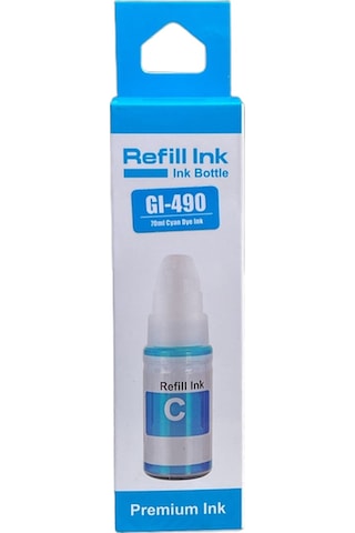 Canon Gı- 490 /pixma G1400-g2400-g3400-g3411- Mavi Renk Mürekkep