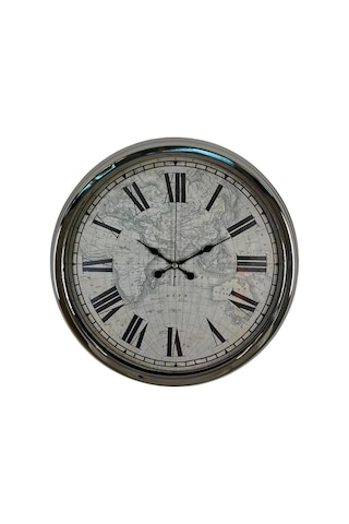 Atlas Silver 40 Cm Metal Duvar Saati Çok Renkli