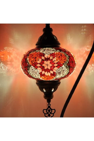 Osmanlı Mozaik Masa Üstü Dekoratif Lamba Gece Lambası Ev Hediyesi Çok Renkli