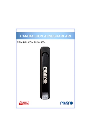Cam Balkon Açma Kolu Push Kol Siyah
