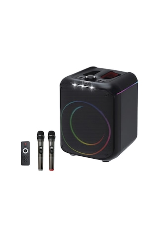 F39 25w Sürücülü Rgb Işıklı 2 Adet Mikrofonlu Bluetooth 5.3 Kablosuz Hoparlör Siyah