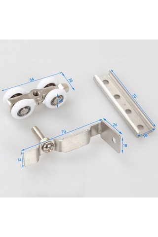 Sones 2 Adet / Takım Küçük Ahşap Kapı Sürgülü Kapı Askı Rayı Kasnak Sürgülü Kapı Bağlantı Parçaları