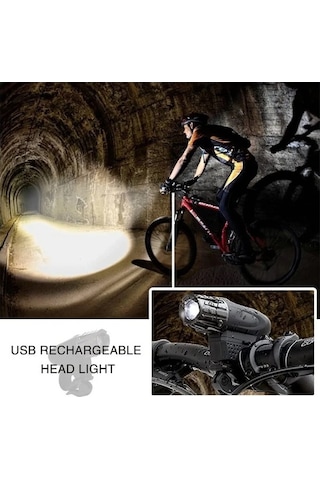 Dancemonkey Usb Şarjlı Bisiklet Farı & Arka Lamba - 360 Dönme, Su Geçirmez, Kırmızı Turuncu