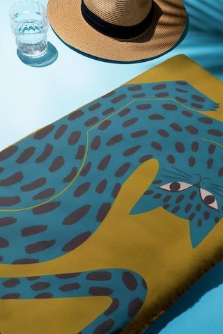 Dijital Baskı Plaj Deniz Havlusu Leopar Desenli Peştamal Hvl0136 Renkli
