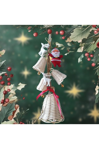Bambu Noel Çanı Dekoratif Yılbaşı Süsü