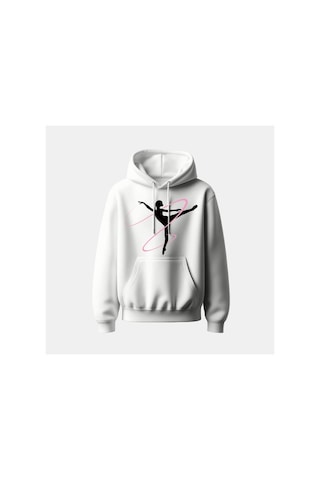 Ada Kostüm Tasarım Gymnastic Girl Basic Sweatshirt beyaz