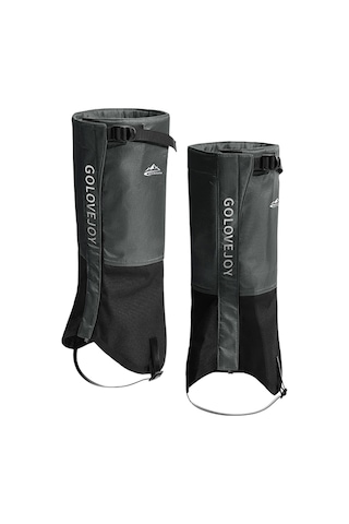 Butu Golovejoy Hx39 1 Çift Peluş Astarlı Su Geçirmez Bacak Çorapları Açık Hava Yürüyüş Tırmanma Kayak Bacak Kılıfı Koyu Gri