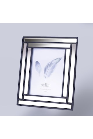 Selim 13 x 18 CM Lara Aynalı Çerçeve Siyah