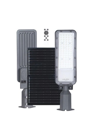 Helıos 100w Beyaz Sensörlü Kumandalı Solar Sokak Armatürü - Beyaz Işık 6500k Hs-3867