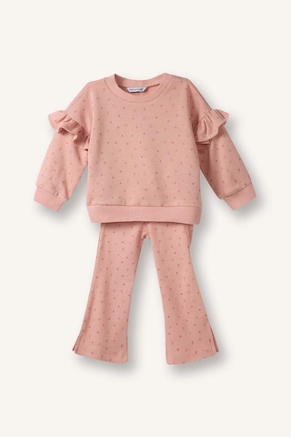 Defacto Kız Bebek 2li Takım Desenli Sweatshirt Alt G8503a526spog127 Turuncu-og127