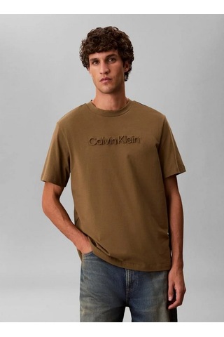 Calvin Klein Lv04lf811gvfb 20s Eu Wholesale Sportswear Grap Erkek Tişört Kahverengi