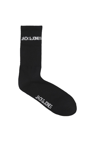 Jack & Jones Erkek Logo Detayli 3'lü Çorap Paketi - 12260083 Black