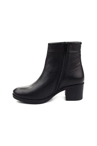 Castle Black Cb-92162-1 Kadın Deri Topuklu Bot Siyah