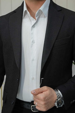 Bys Beystil Sivri Yaka Siyah Ceket 53293 - Slim Fit
