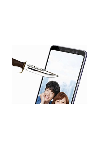 Galaxy J8 Zore Kenarları Kırılmaya Dayanıklı Cam Ekran Koruyucu