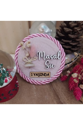 Kişisel Ahşap Jüt Magnet 10lu