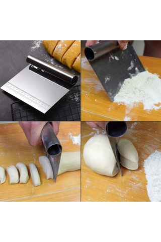 Lexroo Hamur Kesici Çelik,metal Hamur Sıyrıcı,pasta Sıyırma Aparatı,hamur Dilimleyici,pasta Ve Çok Renkli