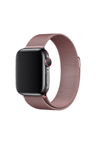 E2M Apple Uyumlu Watch 42-44MM KRD-01 METAL HASIR ROZE ALTIN KORDON