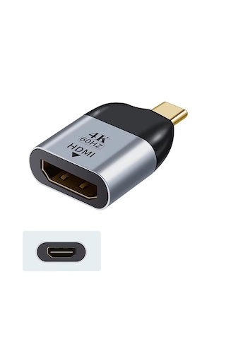 Cr21 Mac-book Thunderbolt 3 Uyumlu Mini Adaptör Çevirici Type-c 3.1'den 4k 60hz Hdmı
