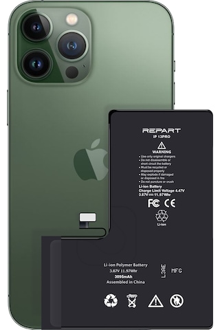 İphone 13 Pro Uyumlu Güçlendirilmiş Yüksek Kapasite Batarya - 3095 Mah