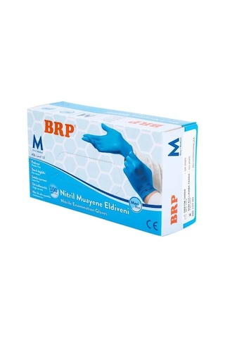 Mavi Muayene Nitril Eldiven Pudrasız Medium M 100'lü Kutu