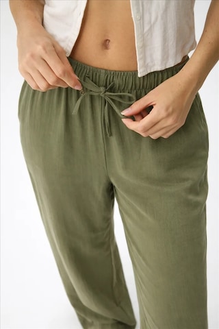 Fashion Friends Geniş Paça Kadın Keten Pantolon 26y0608k1 Haki