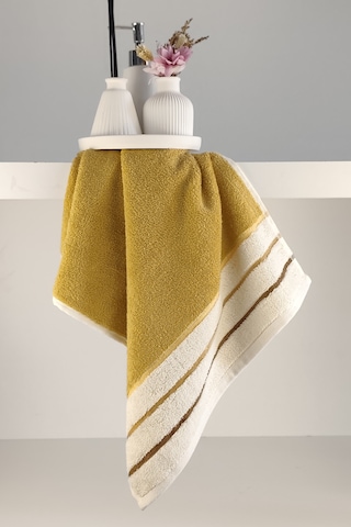 İpliği Boyalı Ucu Çizgili El Yüz Havlusu-%100 Pamuk Havlu