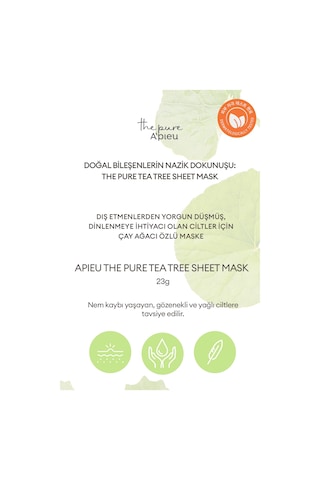 Yağlanma Ve Akneye Eğilimli Ciltlere Nem Veren Yaprak Maske A'pıeu The Pure Tea Tree Sheet Mask