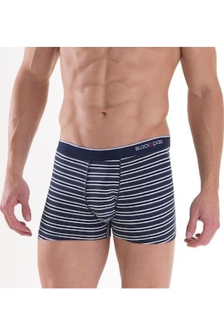 Blackspade Erkek Boxer 2Li Paket Stripes 9551 - Lacivert