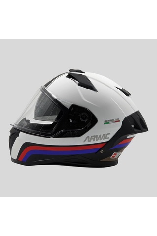 Arwıc AR939 Retroline Ece-R 22.06 Full Face Motosiklet Kaskı Beyaz