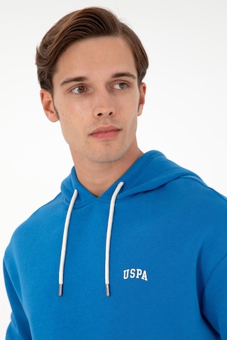 U.S. Polo Assn. Erkek Kapüşonlu Kobalt Basic Sweatshirt 50295149-VR077