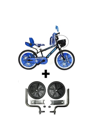 Sarissa Spinne 20 Jant 6 Ve 10 Yaş Çocuk Bisikleti Mavi + Yan Destek Tekeri Mavi