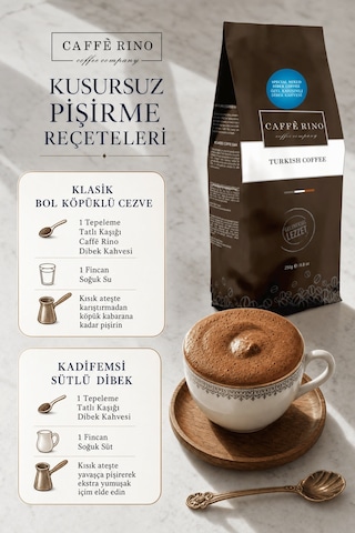 Caffe Rino Özel Karışımlı Geleneksel Dibek Türk Kahvesi 250 G