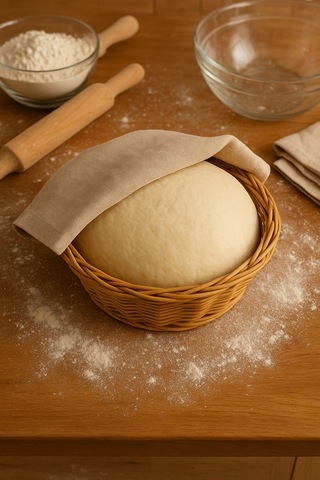 70x70 Hamur Mayalama Örtüsü Ham Bez Kumaştan, Nefes Alabilen Doğal Mutfak Örtüsü Bej