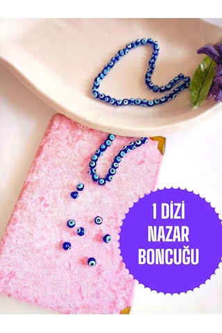 1 Dizi Nazar Boncuk Bileklik Hediye Delikli Bileklik Kolye Takı Aparatı Sert Plastik 50 Adet 5mm Renkli Çok Renkli