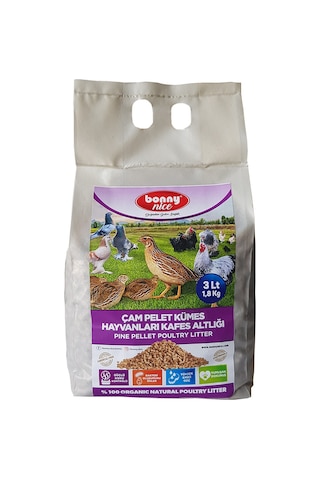 Bonnynice Bıldırcın Güvercin Süs Tavukları Kafes Altlığı 3 L
