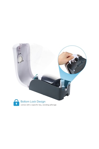 Lemestar Duvar Takılı 1000ml Sprey Tipi El Sabunu Dağıtıcı, Elmas Kilitli, Kaliteli Abs Malzeme, 0.4ml/adet, İnce Sıvılar İçin, Beyaz Cd-1688d Beyaz