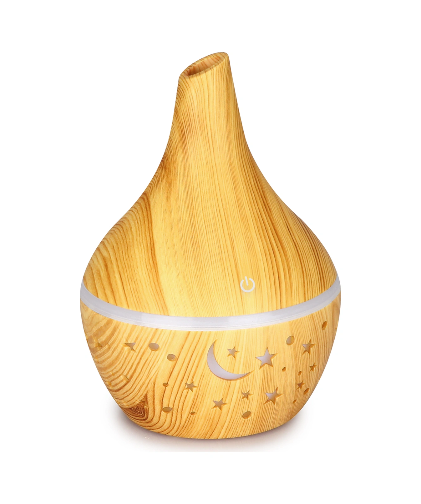 Geeroyoo Minik Ahşap Desenli Aromaterapi Dağıtıcı - 7 Renkli Led Gece Lambası, 300ml Kapasite, Usb Şarjlı, Sessiz Çalışma