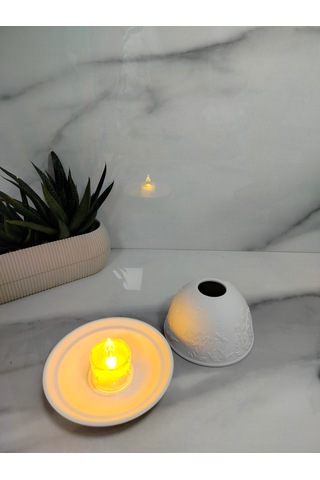Splendeur Led'li Dekoratif Mumluk - Beyaz