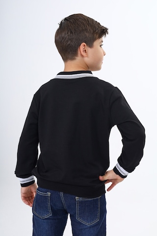 Toontoy Kids Toontoy Erkek Çocuk Okul Nakışlı Sweatshirt Siyah