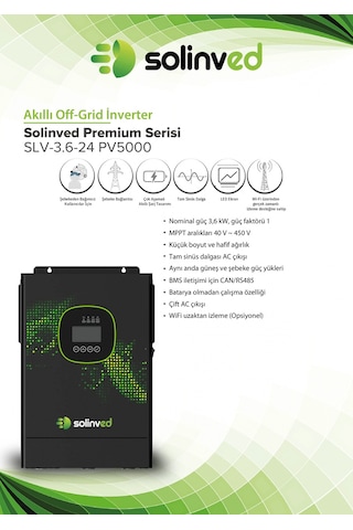 Solinved 3.6 Kw Gordion Serisi Mppt Off-grid Inverter