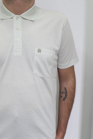 Santa Dmctekstil Erkek Kendinden Desenli Klasik Kesim Rahat Kalıp Tek Cepli Polo Yakalı T-shirt Yeşil