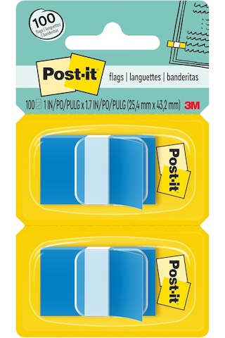 Post-it Bayraklar, 50/dispenser, 2 Dispenser/paket, 1" Geniş, Parlak Mavi 680-bb2 Diğer