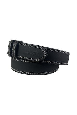 Fossil Siyah Çift Dikiş Suni Deri 4 Cm Erkek Kemeri-130cm Siyah