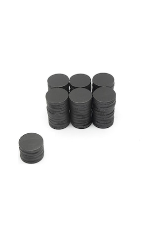 Ø19x3 Mm Ferrit Süsleme Mıknatısı - Esnek Siyah Mıknatıs
