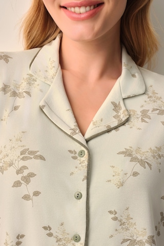 Suwen Stella Gömlek Yaka Pijama Takımı Sh26603660b1194 Yeşil