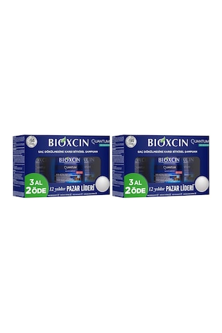 Bioxcin Quantum Şampuan 3 X 300 Ml Yağlı Saçlar İçin Sebum Dengeleyici Ve Saç Dökülmesine Karşı Etkili Ş