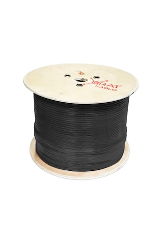 Erat Dmp1er2552ıhbuu185 Cat6 U/utp 23awg 250 Mhz Pe Outdoor Dış Ortam 500 Metre Full Bakır Cat6 Kablo Siyah